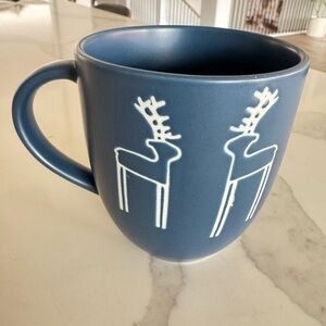 Scott Living Blue Reindeer Mug. Coffee Cup 14 oz Holiday Collection